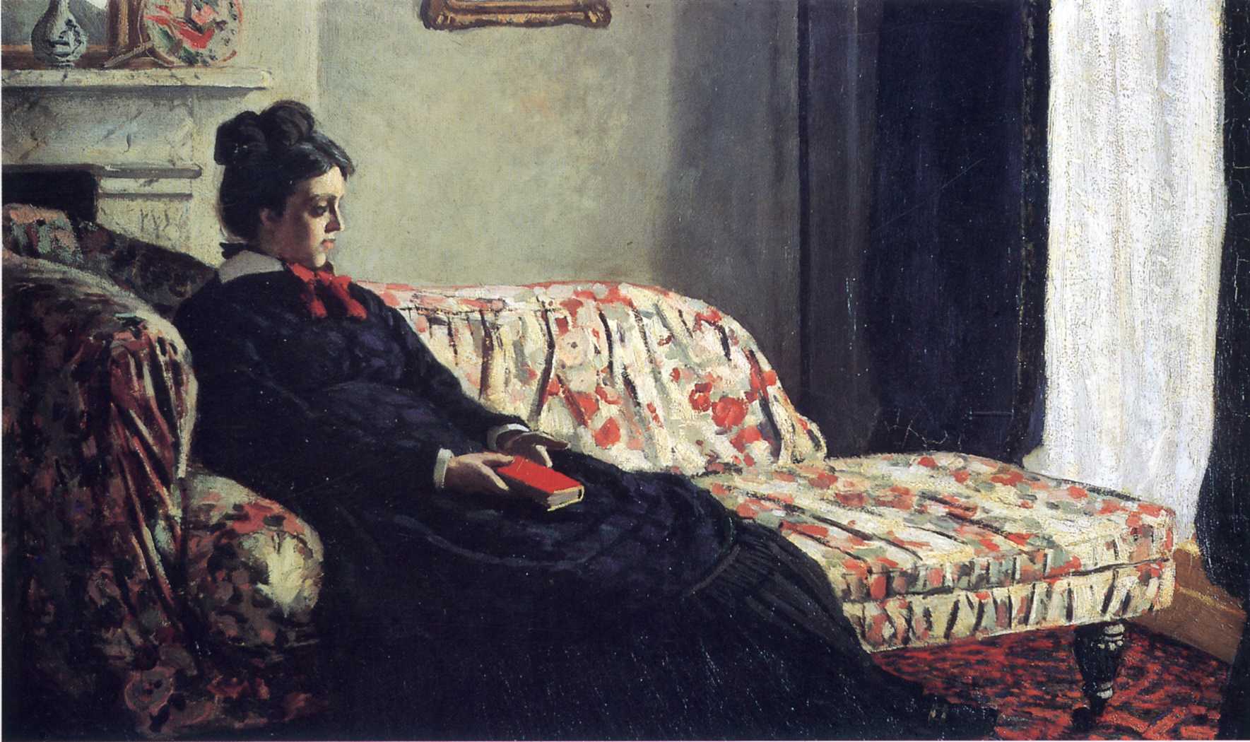 Meditation, Madame Monet Sitting on a Sofa 1871